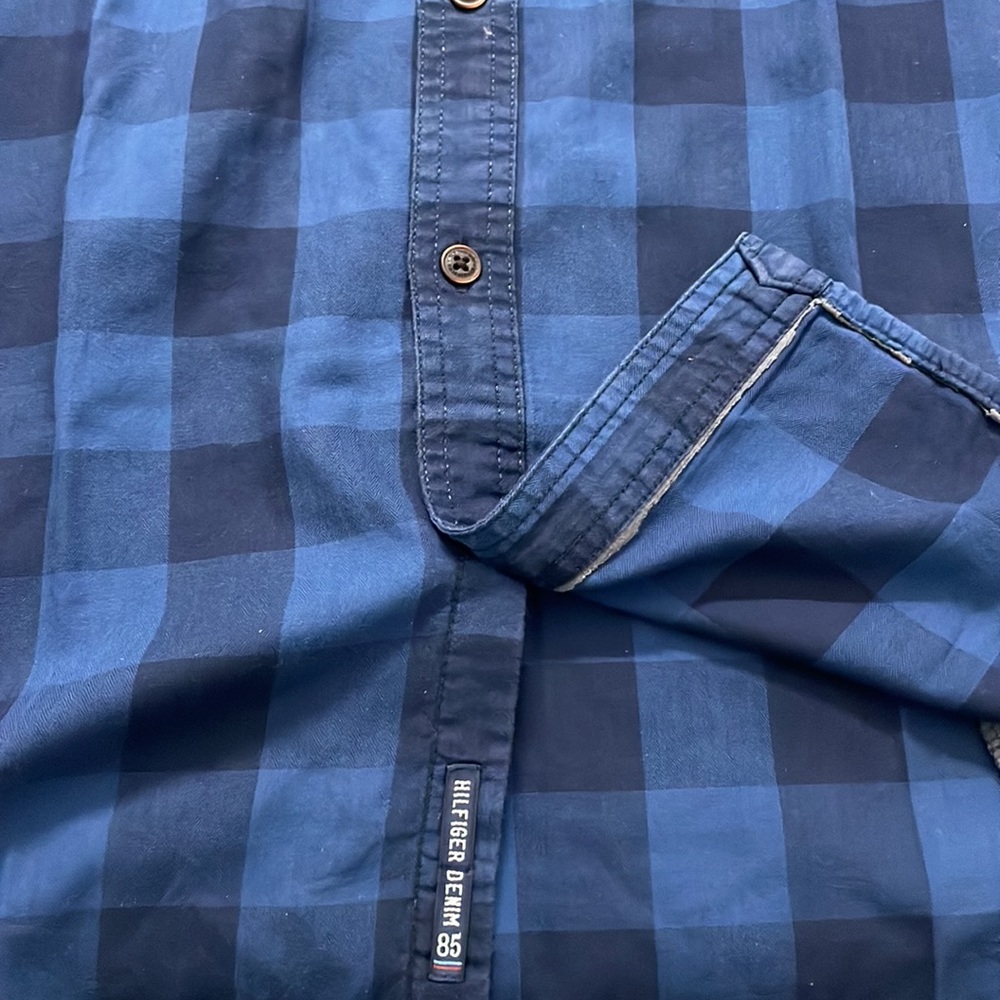Tommy Hilfiger blue check casual shirt - Picture 13 of 15
